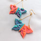 Modern Butterfly - Mandarin & Cabana - Hand Painted - Glossy