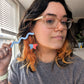 Modern Butterfly - Mandarin & Cabana - Hand Painted - Glossy