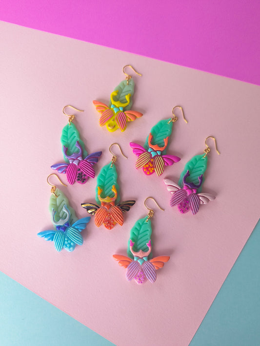 Barbenheimer Beetles - Choose your Color - Hand Painted & Beaded