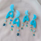 Jetsons - Blue Raspberry - Agate, Crystal, Twinkle Beads - Buffed