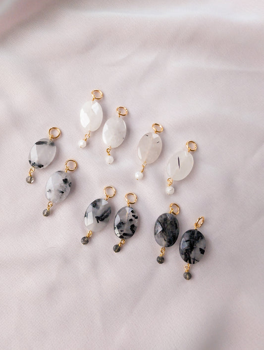 Charms - Faceted Oval Moonstone