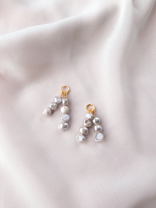 Charms  - Warm Silver Freshwater Pearls