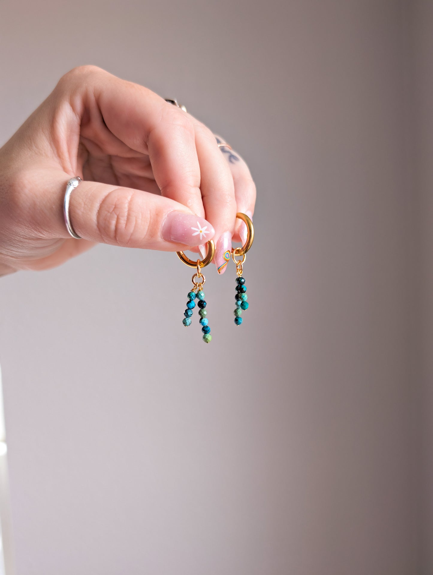 Charms  - Faceted Turquoise Sticks