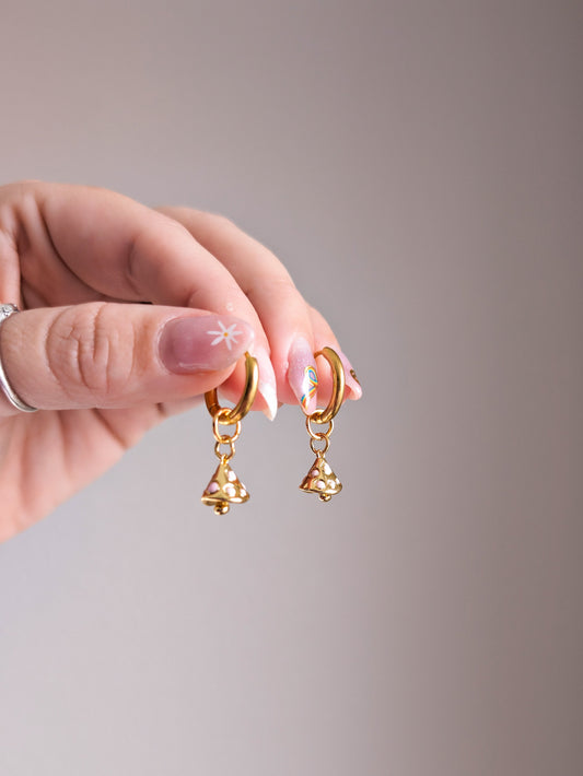 Charms - Pastel Pink Golden Mushies