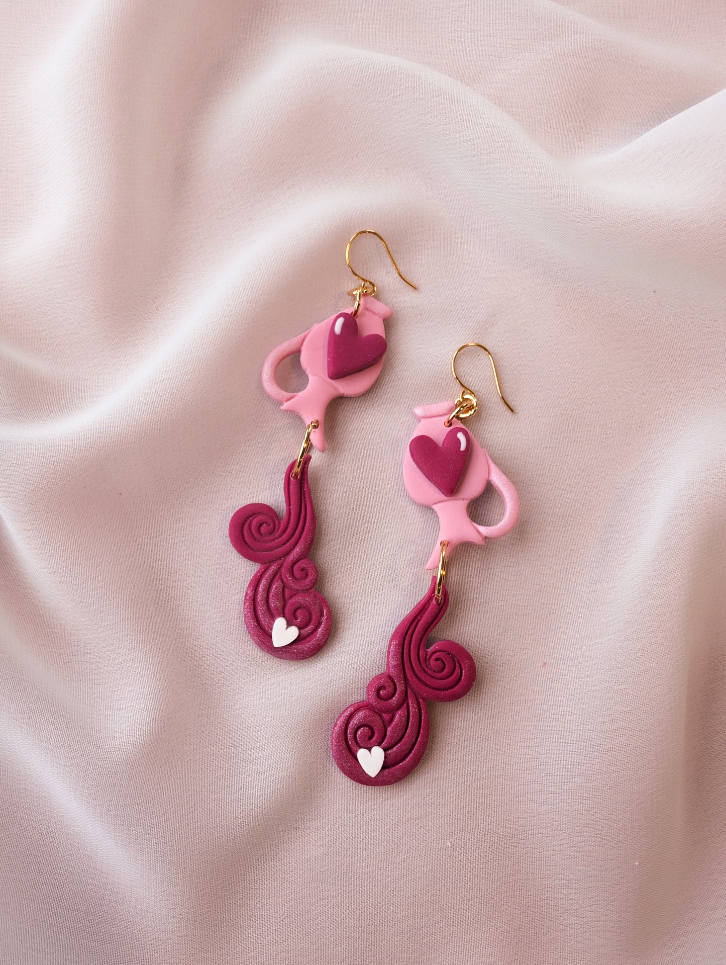 Pouring Vase - Hearts - Hand Painted