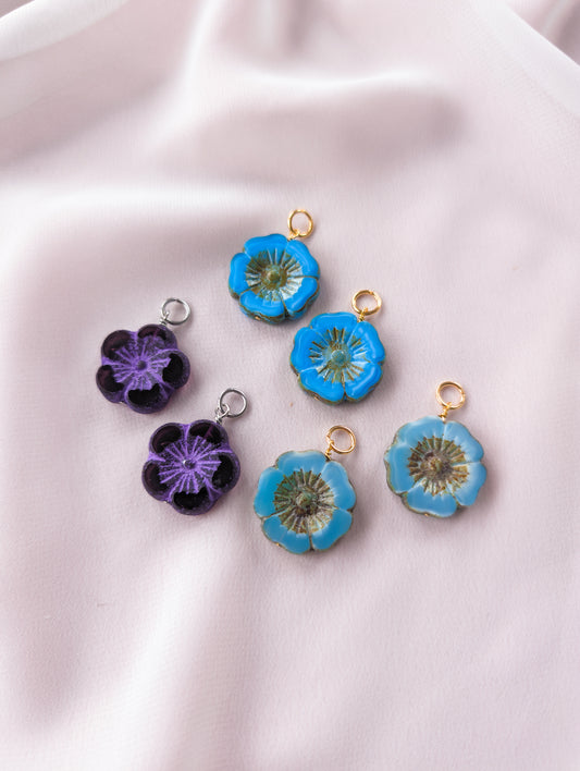 Charms - Flower Coins - Choose Your Color