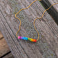 Full Spectrum Necklace - 18 inch Gold Plated Stainless Steel Snake Chain