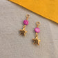 Charms - Fuchsia River Shell & Lemon Zircon - Golden Star
