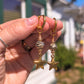 Charms - Laser Etched Champagne Drop& Peach Zircon - Golden Stars