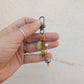 Bag Charm - Peridot - Cloisonné, Pearls, Green Aventurine