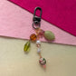 Bag Charm - Peridot - Cloisonné, Pearls, Green Aventurine