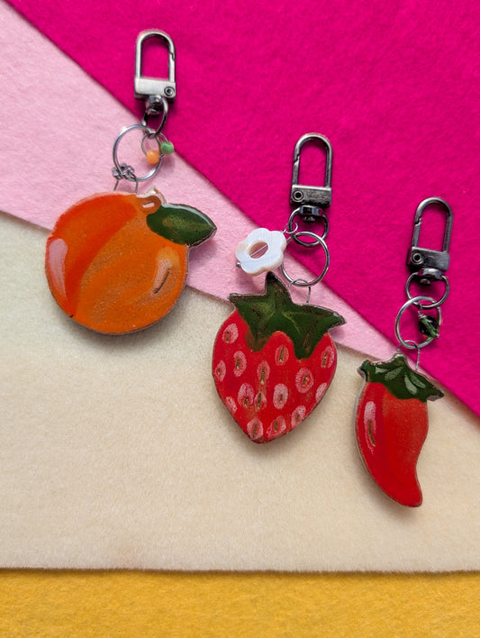 Bag Charm - Produce - Stoneware