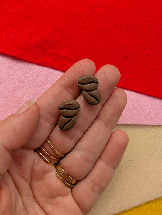 Coffee Bean Stud