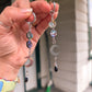 Glimmer - Abalone, Moon & Stars, Faceted Teardrop