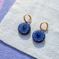 Charms - Stoneware - Cobalt Heart Dots