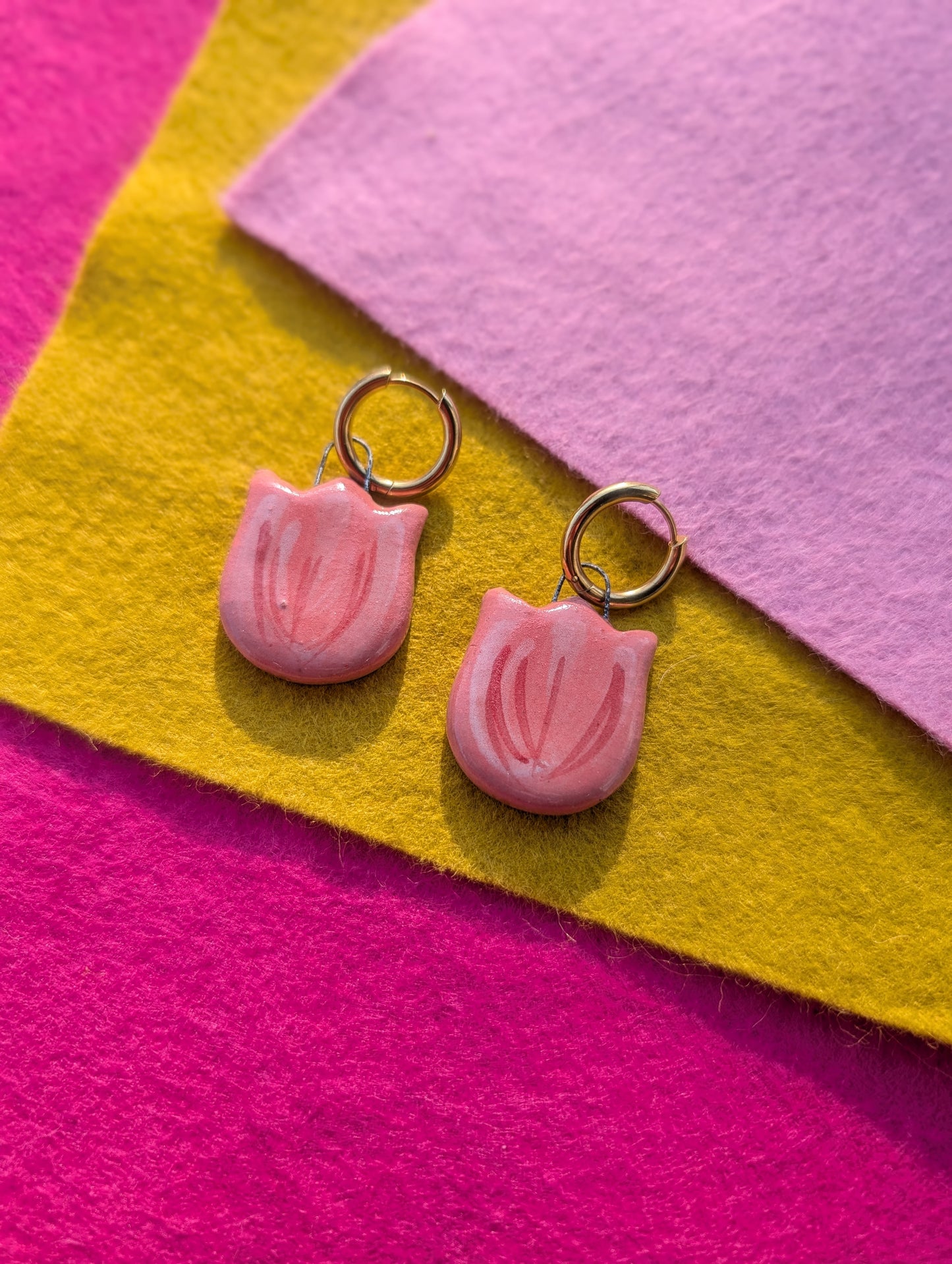 Charms - Stoneware - Two-Tulips