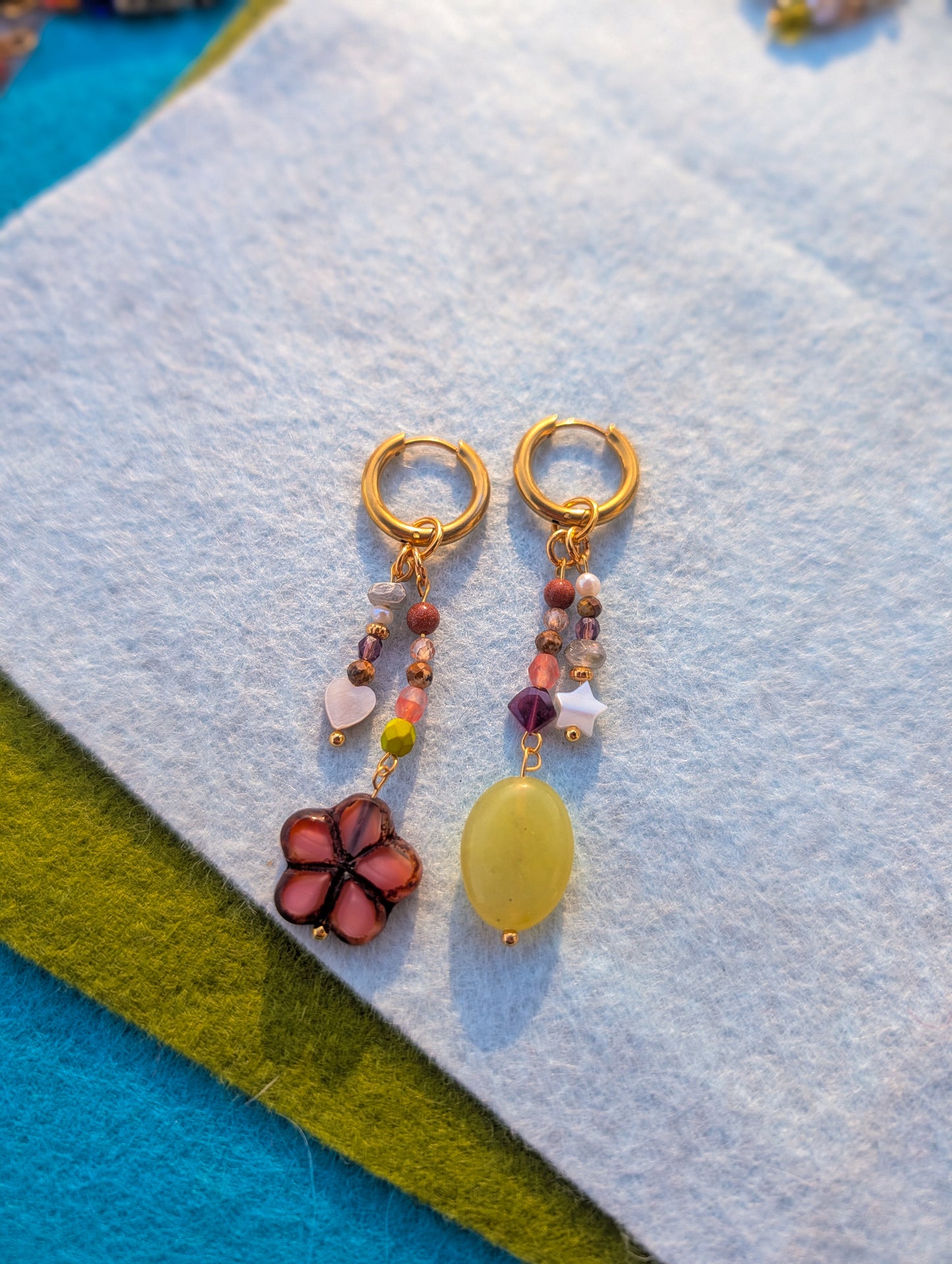 Citrine, Pearl, Jasper, Garnet, Flowers - Gemstone Gallery #1