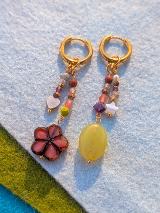 Citrine, Pearl, Jasper, Garnet, Flowers - Gemstone Gallery #1