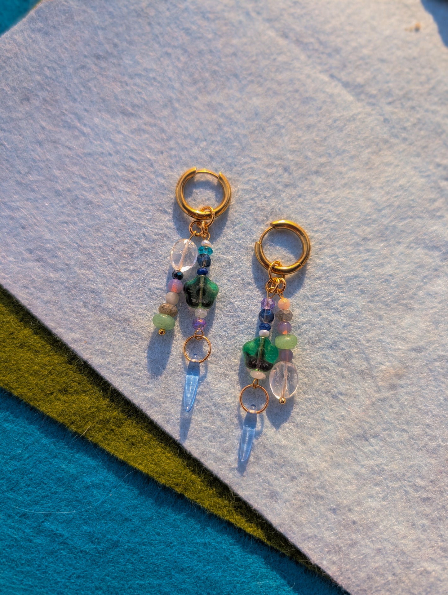 Labradorite, Lapis, Vintage Quartz, Jade, Pearls, Glass Flower - Gemstone Gallery #4