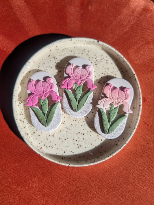 Fridge Magnets - Pink Iris