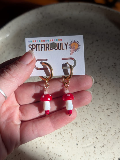 Charms - Glass Mushroom