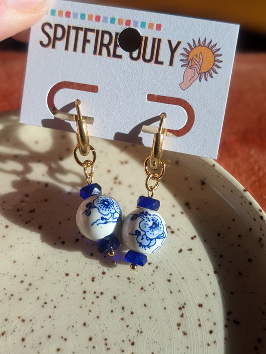 Charms - Blue Enamelware Drop