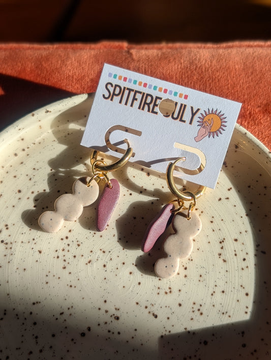 Charms - Squiggles - Speckle Neutral & Wine