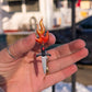 Fridge Magnets - Charm - Flaming Sword - Holographic