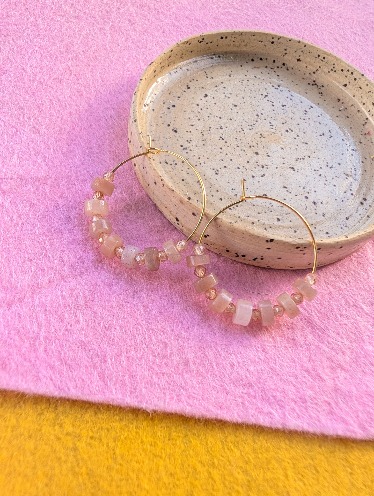 Daily Hoops - Sunstone & Peach Zircon - Pastel