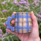 Pottery - Gingham Daisy Mug - 5.75 oz