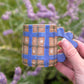 Pottery - Gingham Daisy Mug - 5.75 oz