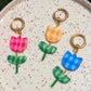 Charms - Gingham Tulips