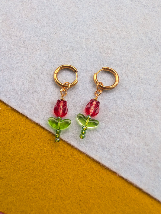 Charms - Tulips - Red