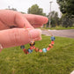 Daily Hoops - Leopard Spots - Blue, Amber, Peach