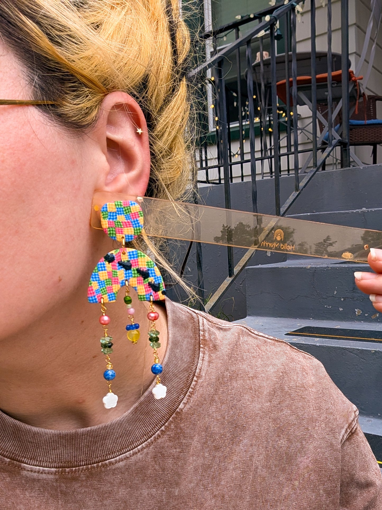 Soft Arch Drops - Ants at the Picnic - Pearl, Sodalite, Jade, Citrine, Vintage Beads