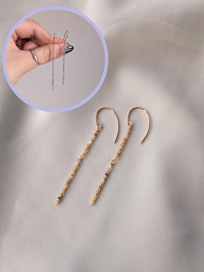 Sapphire Sticks - Choose Your Color - Gold Filled