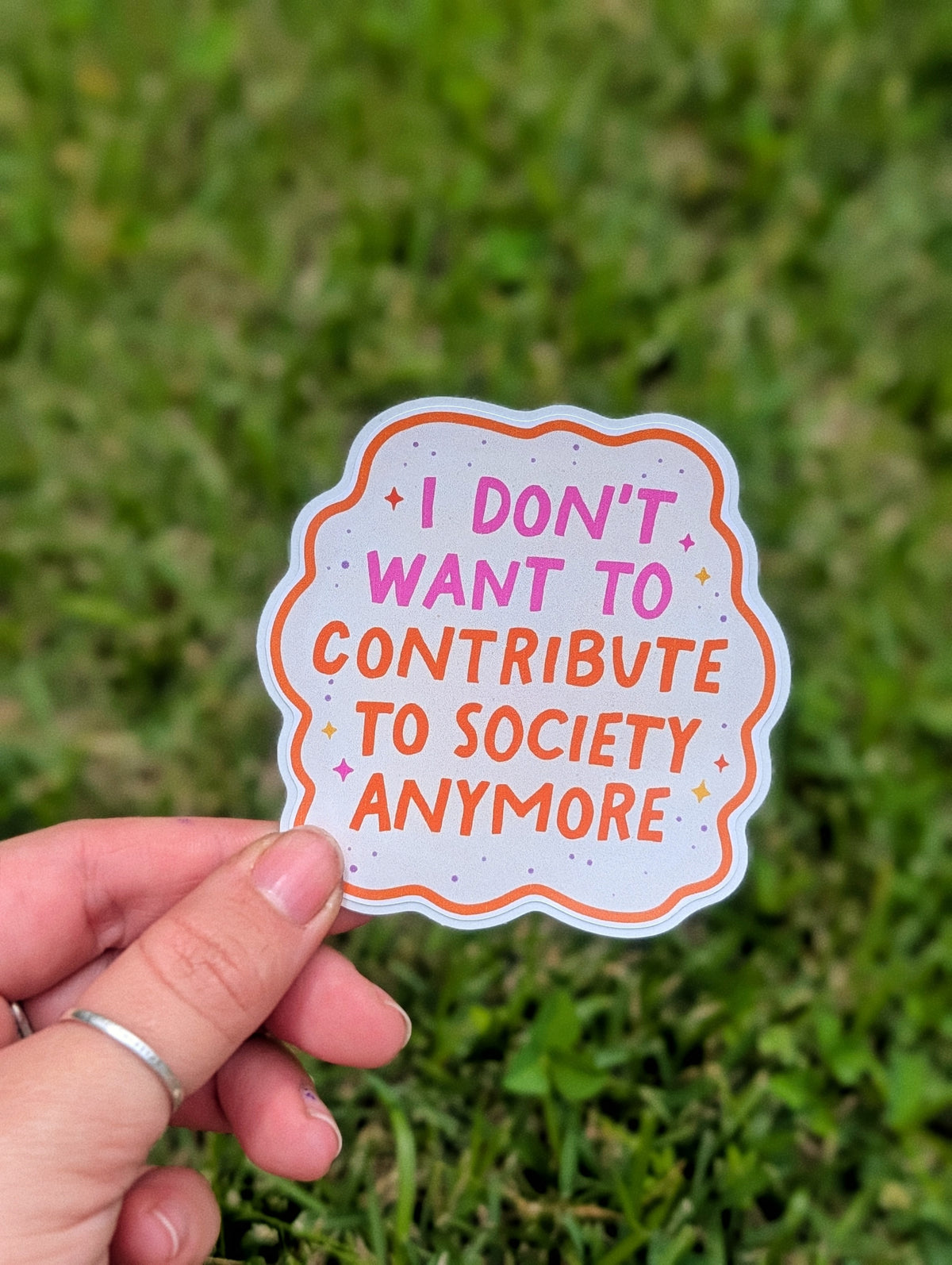 I Don't Want to Contribute to Society Anymore
