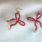 Beaded Bow - Cranberry