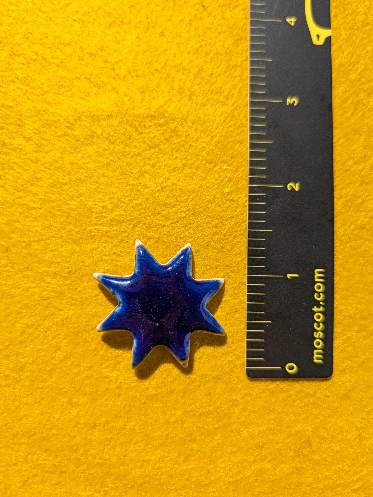 Fridge Magnet - Stoneware Pottery - Blue Spark