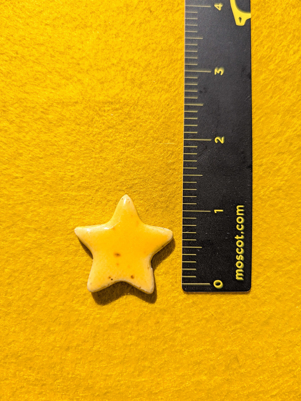 Fridge Magnet - Stoneware Pottery - Star - Golden