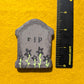Magnet - RIP Black Flowers - Stoneware