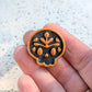 Fridge Magnet - Folk Skull - Black & Gold