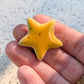 Fridge Magnet - Stoneware Pottery - Star - Golden
