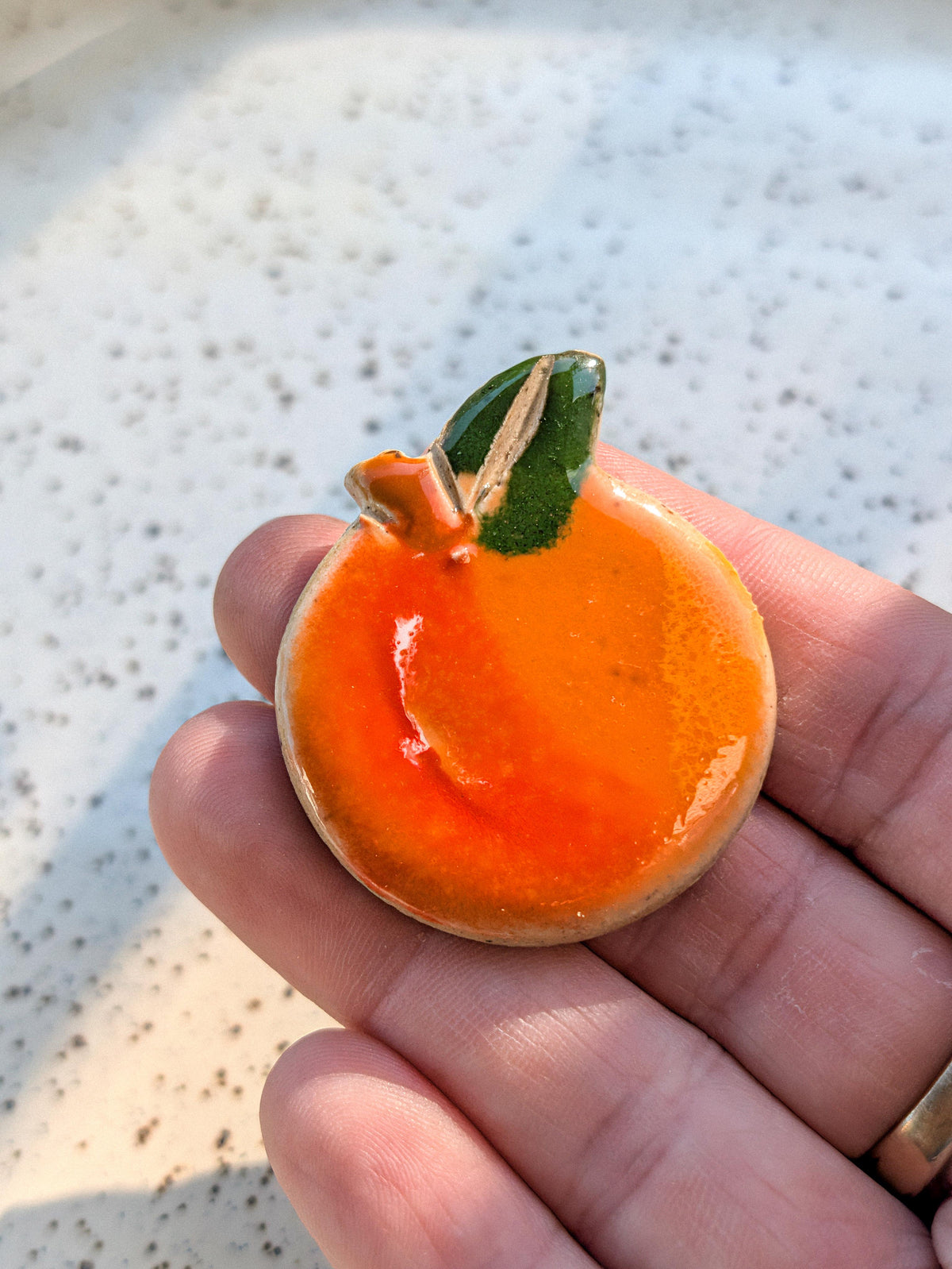 Magnet - Peach - Stoneware