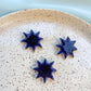 Fridge Magnet - Stoneware Pottery - Blue Spark