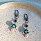 Bag Charm - Ceramic Turtle - Freshwater Pearl, Moss Agate, Shell Heart