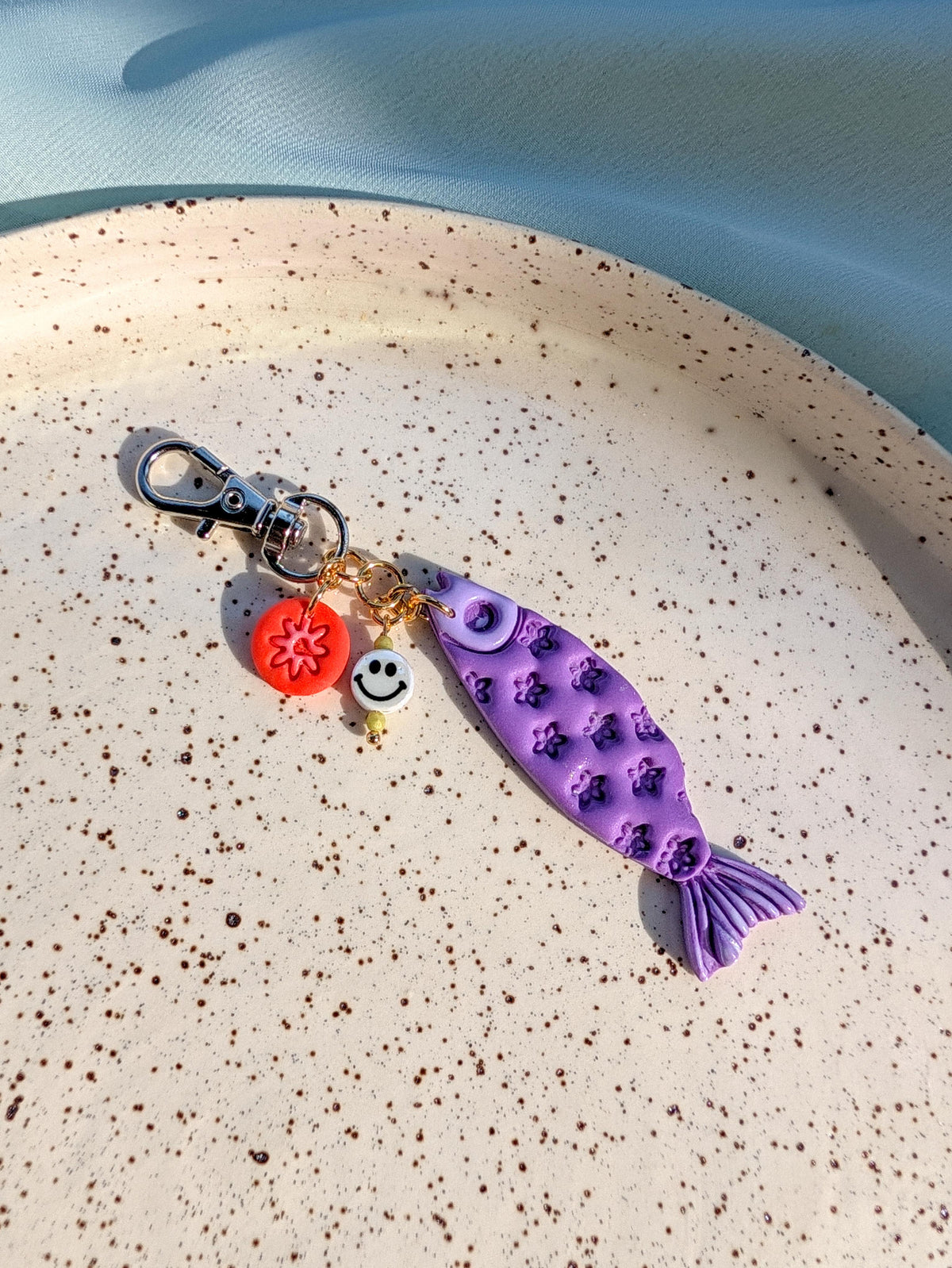 Bag Charm - Floral Sardine - Choose your Color