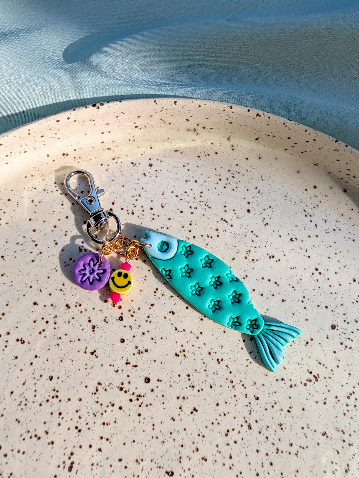 Bag Charm - Floral Sardine - Choose your Color