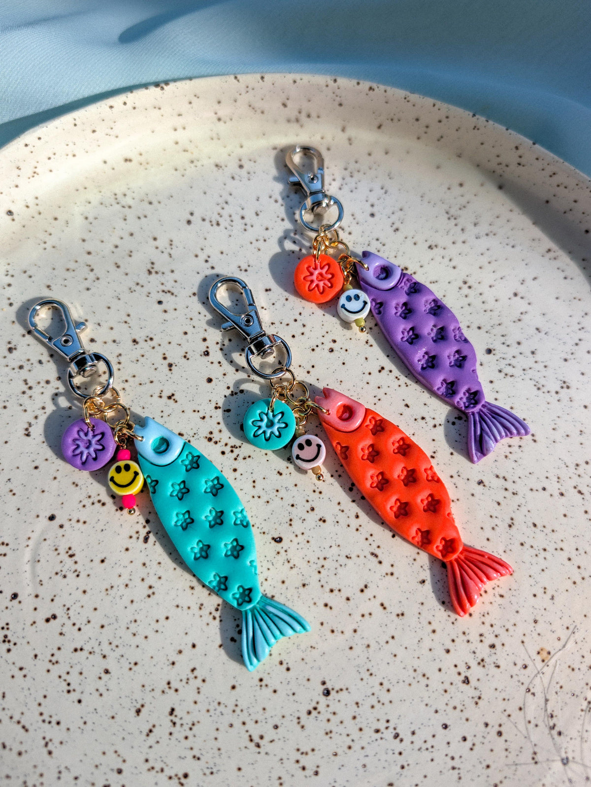 Bag Charm - Floral Sardine - Choose your Color