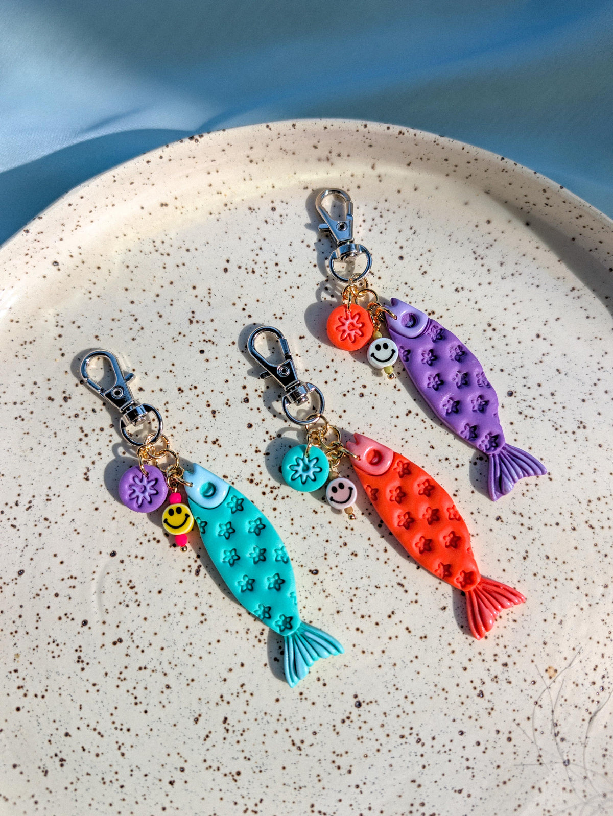 Bag Charm - Floral Sardine - Choose your Color